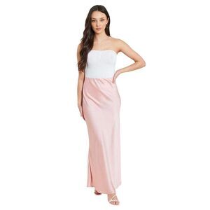 Be You Womens/Ladies Satin Midi Skirt / Hot Pink